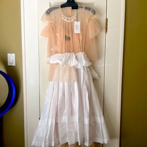 NWT Simone Rocha deconstructed pleated gown